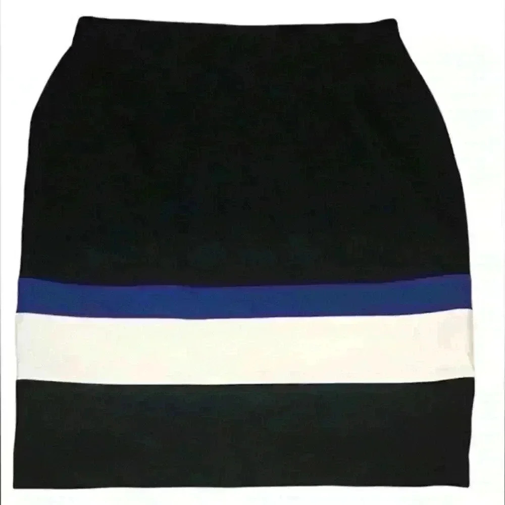 Amanda + Chelsea Pencil Skirt Stripe Pull On Size 12